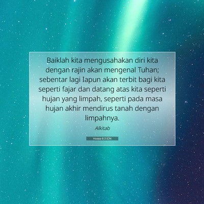 Hosea 6:3 IDN Gambar Ayat Alkitab
