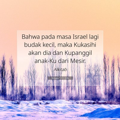 Hosea 11:1 Ayat Alkitab Dijelaskan