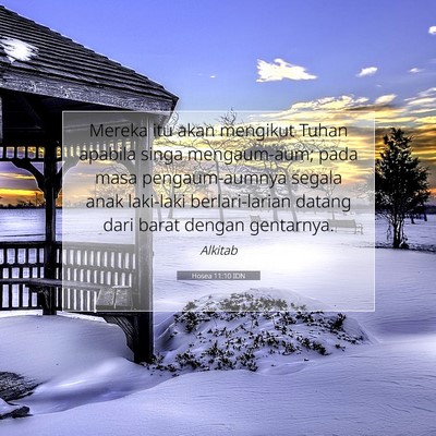 Hosea 11:10 IDN Gambar Ayat Alkitab