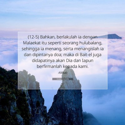 Hosea 12:4 IDN Gambar Ayat Alkitab