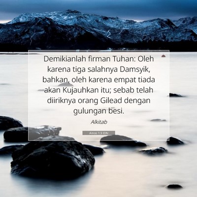 Amos 1:3 IDN Gambar Ayat Alkitab