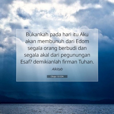 Obaja 1:8 IDN Gambar Ayat Alkitab