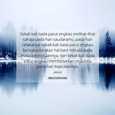 Obaja 1:12 IDN Gambar Ayat Alkitab