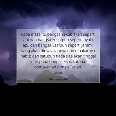 Obaja 1:18 IDN Gambar Ayat Alkitab