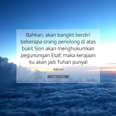Obaja 1:21 IDN Gambar Ayat Alkitab