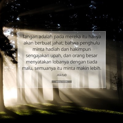 Mikha 7:3 Ayat Alkitab Dijelaskan