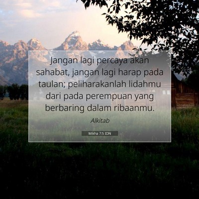 Mikha 7:5 Ayat Alkitab Dijelaskan