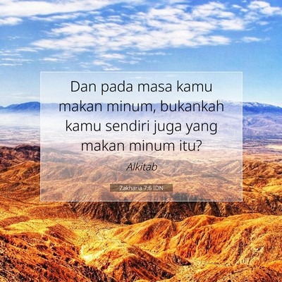 Zakharia 7:6 IDN Gambar Ayat Alkitab