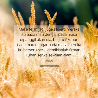 Zakharia 7:13 IDN Gambar Ayat Alkitab