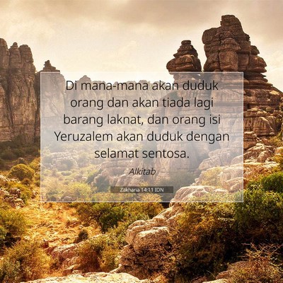 Zakharia 14:11 IDN Gambar Ayat Alkitab