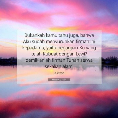 Maleakhi 2:4 Ayat Alkitab Dijelaskan
