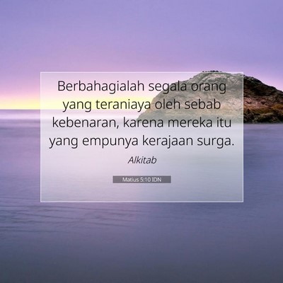 Matius 5:10 Ayat Alkitab Dijelaskan