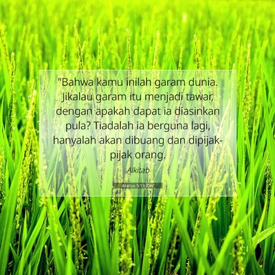 Matius 5:13 Ayat Alkitab Dijelaskan