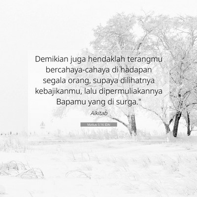 Matius 5:16 IDN Gambar Ayat Alkitab