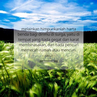 Matius 6:20 IDN Gambar Ayat Alkitab