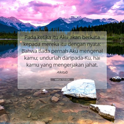 Matius 7:23 Ayat Alkitab Dijelaskan