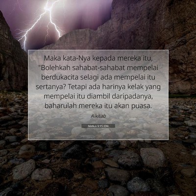 Matius 9:15 Ayat Alkitab Dijelaskan