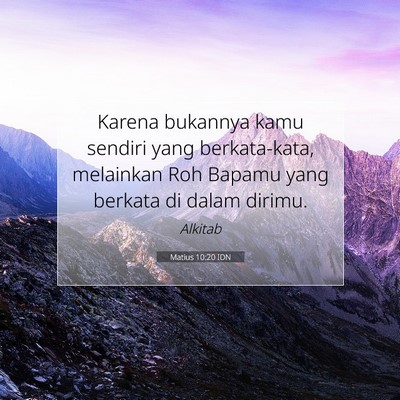 Matius 10:20 Ayat Alkitab Dijelaskan