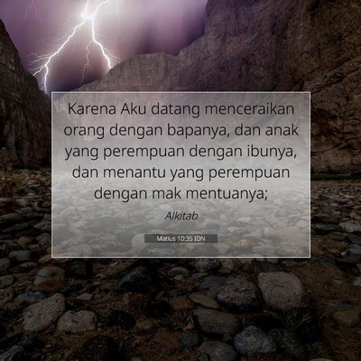 Matius 10:35 IDN Gambar Ayat Alkitab