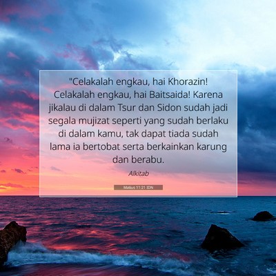 Matius 11:21 Ayat Alkitab Dijelaskan