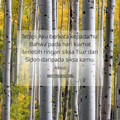 Matius 11:22 Ayat Alkitab Dijelaskan