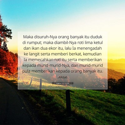 Matius 14:19 IDN Gambar Ayat Alkitab