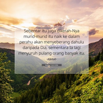 Matius 14:22 Ayat Alkitab Dijelaskan