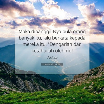 Matius 15:10 Ayat Alkitab Dijelaskan