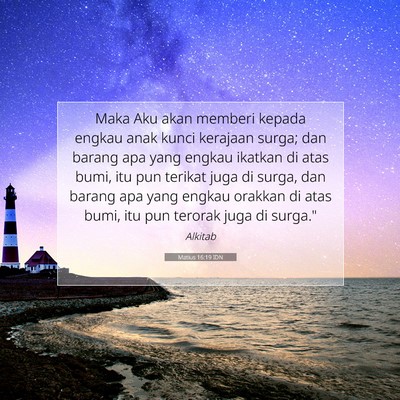 Matius 16:19 Ayat Alkitab Dijelaskan