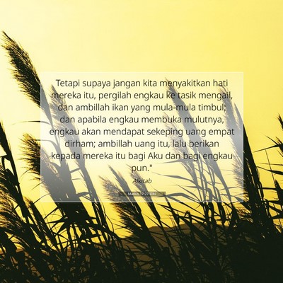 Matius 17:27 Ayat Alkitab Dijelaskan