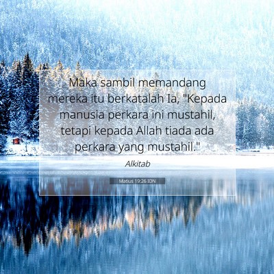 Matius 19:26 Ayat Alkitab Dijelaskan