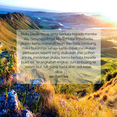 Matius 21:21 Ayat Alkitab Dijelaskan