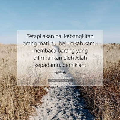 Matius 22:31 Ayat Alkitab Dijelaskan