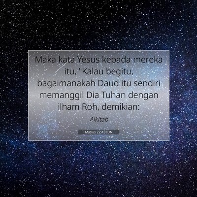Matius 22:43 Ayat Alkitab Dijelaskan