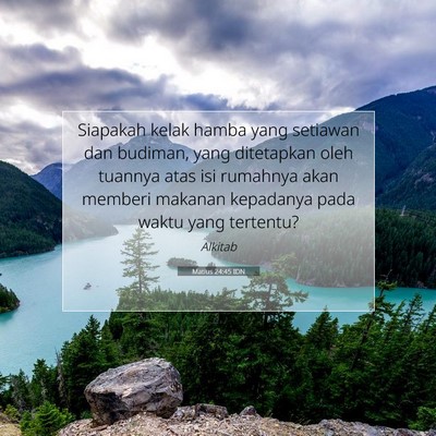 Matius 24:45 Ayat Alkitab Dijelaskan