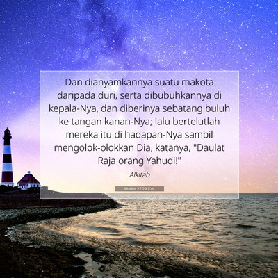 Matius 27:29 Ayat Alkitab Dijelaskan