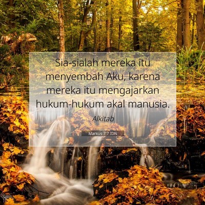Markus 7:7 Ayat Alkitab Dijelaskan