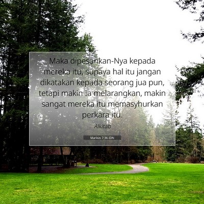 Markus 7:36 Ayat Alkitab Dijelaskan