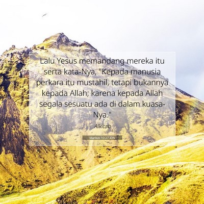 Markus 10:27 Ayat Alkitab Dijelaskan