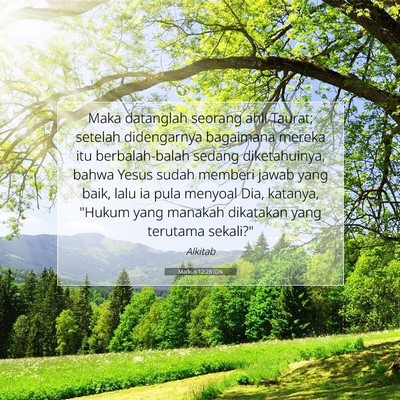 Markus 12:28 Ayat Alkitab Dijelaskan