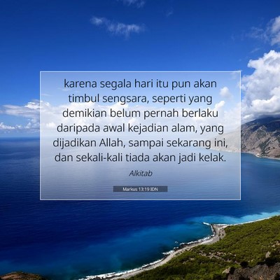 Markus 13:19 Ayat Alkitab Dijelaskan