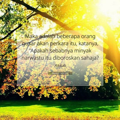 Markus 14:4 Ayat Alkitab Dijelaskan