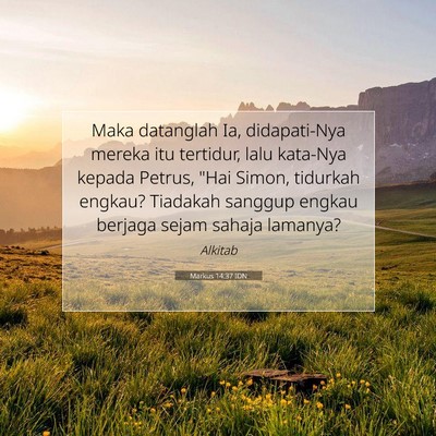Markus 14:37 Ayat Alkitab Dijelaskan