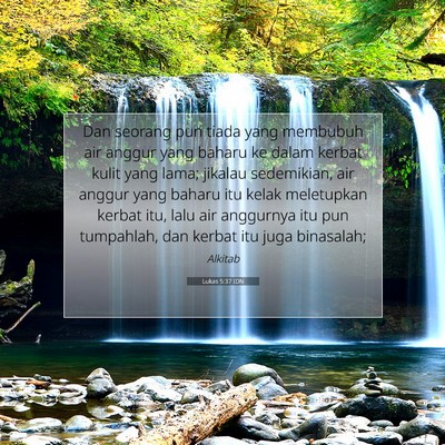 Lukas 5:37 IDN Gambar Ayat Alkitab