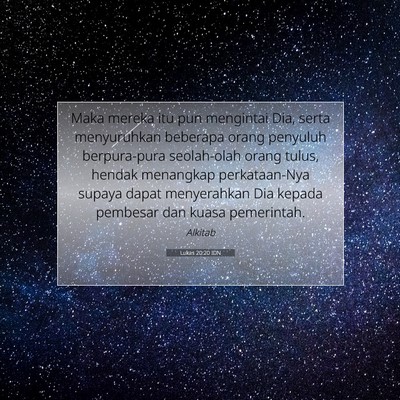 Lukas 20:20 IDN Gambar Ayat Alkitab