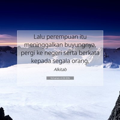 Yohanes 4:28 Ayat Alkitab Dijelaskan