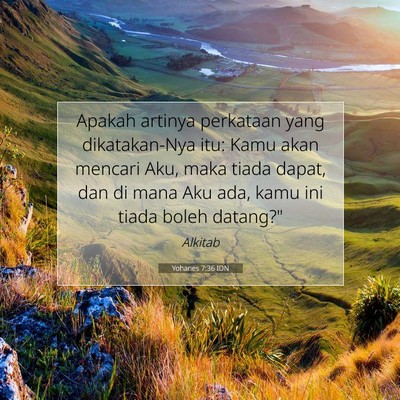 Yohanes 7:36 Ayat Alkitab Dijelaskan