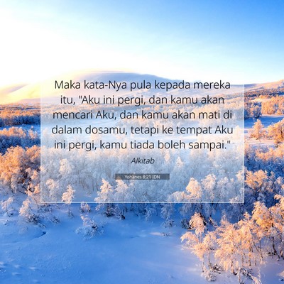 Yohanes 8:21 IDN Gambar Ayat Alkitab