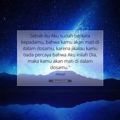 Yohanes 8:24 IDN Gambar Ayat Alkitab