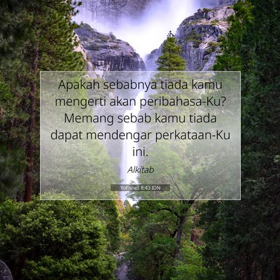 Yohanes 8:43 IDN Gambar Ayat Alkitab